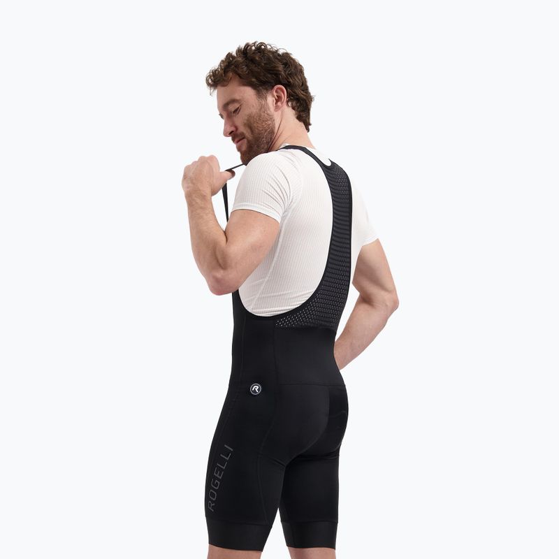 Spodenki rowerowe męskie Rogelli Essential II Bib Short black 2