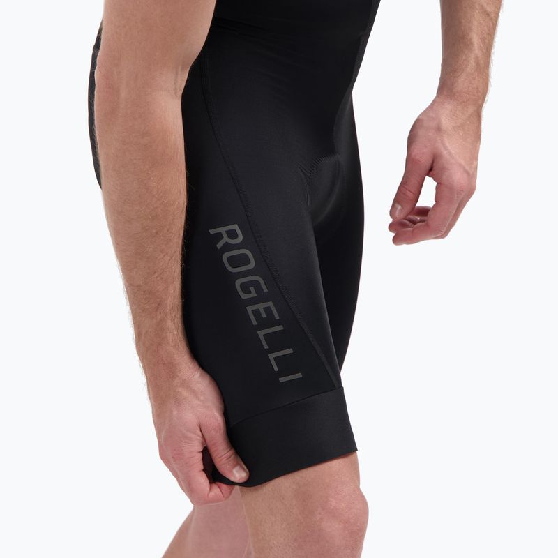 Spodenki rowerowe męskie Rogelli Essential II Bib Short black 5
