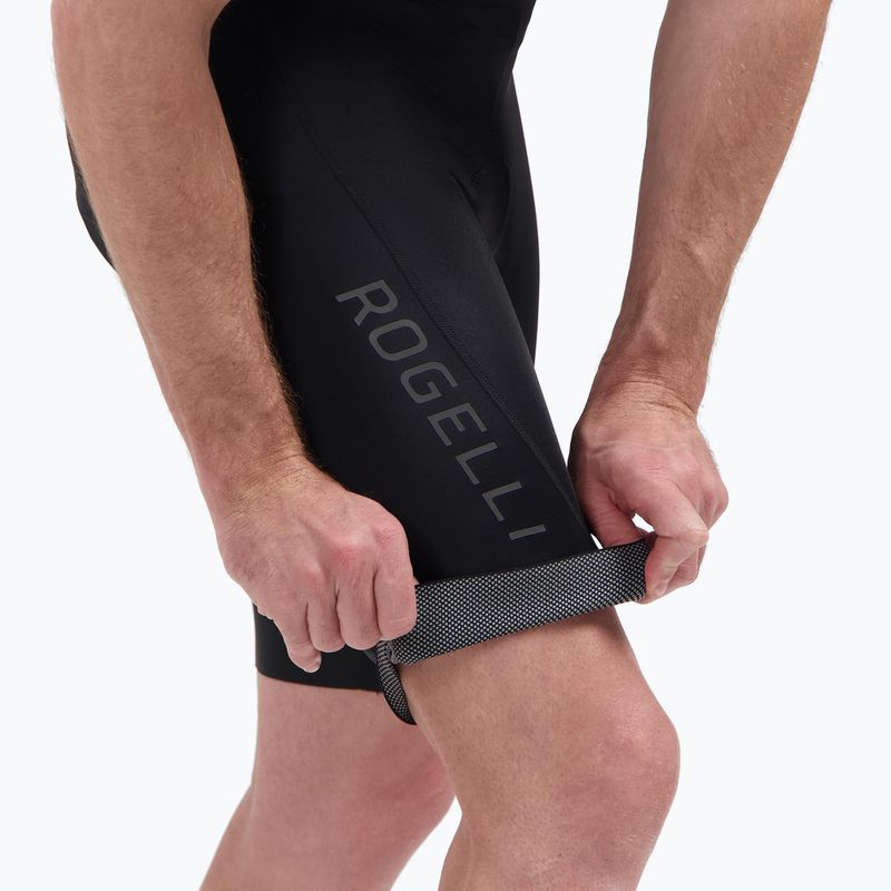 Spodenki rowerowe męskie Rogelli Essential II Bib Short black 6