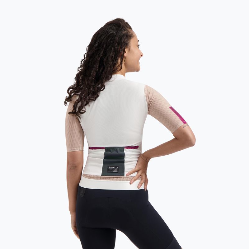 Koszulka rowerowa damska Rogelli Fast sand/dusty pink/cherry 2