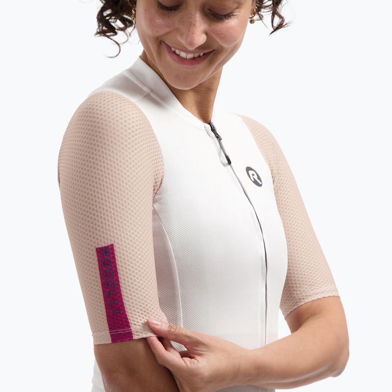 Koszulka rowerowa damska Rogelli Fast sand/dusty pink/cherry 3