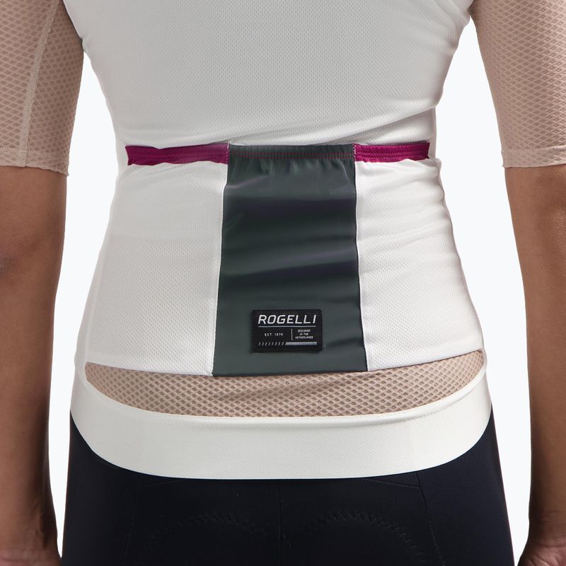 Koszulka rowerowa damska Rogelli Fast sand/dusty pink/cherry 4