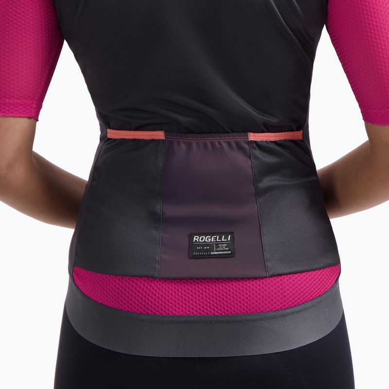 Koszulka rowerowa damska Rogelli Fast ebony/pink/coral 4