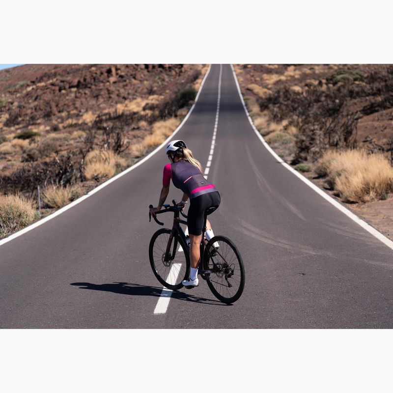 Koszulka rowerowa damska Rogelli Fast ebony/pink/coral 10