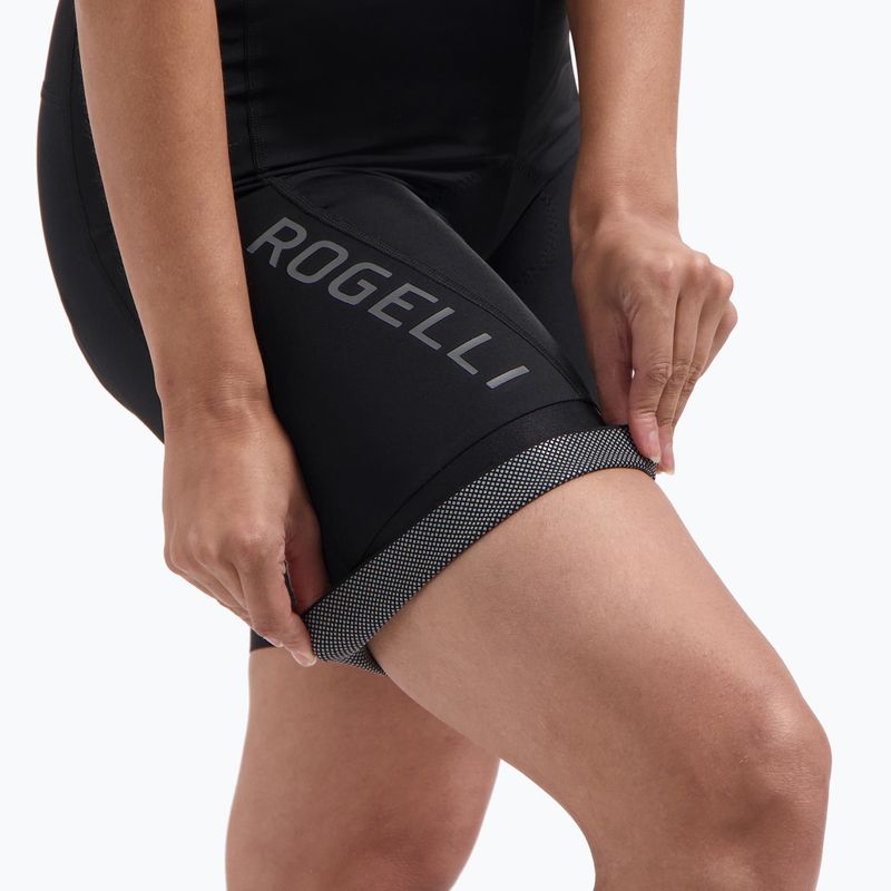 Spodenki rowerowe damskie Rogelli Essential III Bib Short black 5