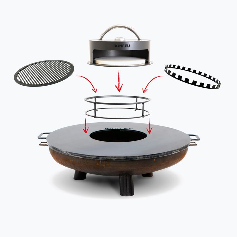 Palenisko ogrodowe BonFeu BonBowl Plus 80 cm corten 2