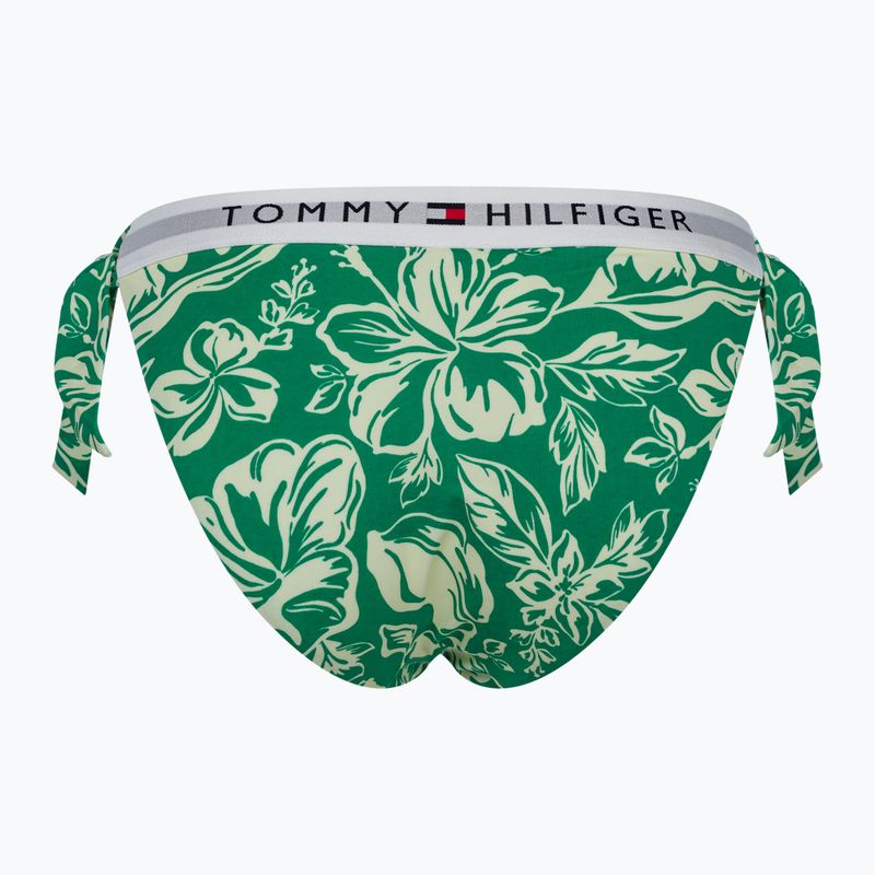 Dół od stroju kąpielowego Tommy Hilfiger Cheeky Side Tie Bikini Print vintage tropical olympic green 2
