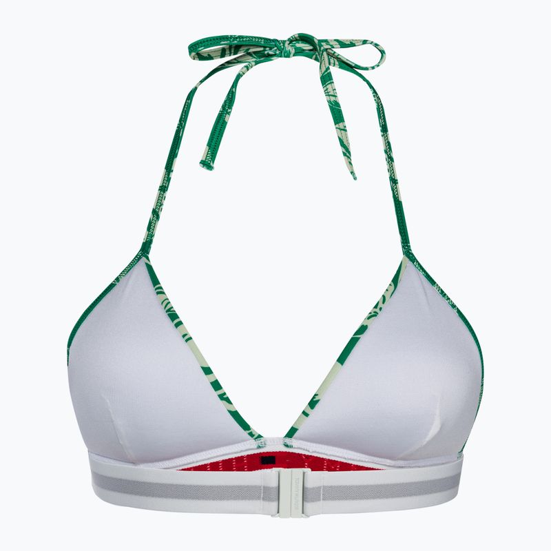 Góra od stroju kąpielowego Tommy Hilfiger Triangle Fixed Foam Print vinted tropical olympic green 2