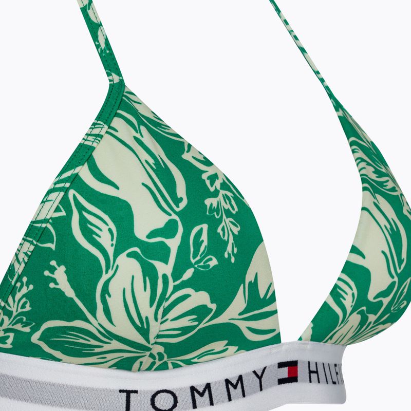 Góra od stroju kąpielowego Tommy Hilfiger Triangle Fixed Foam Print vinted tropical olympic green 3