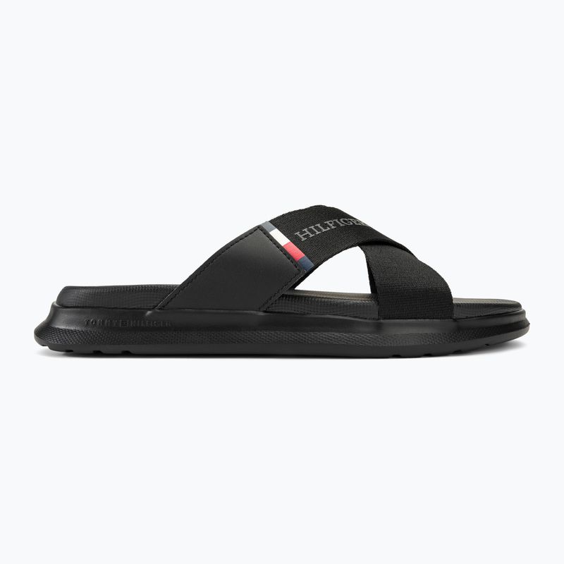 Klapki męskie Tommy Hilfiger Comfort Criss Cross Beach Sandal black 2