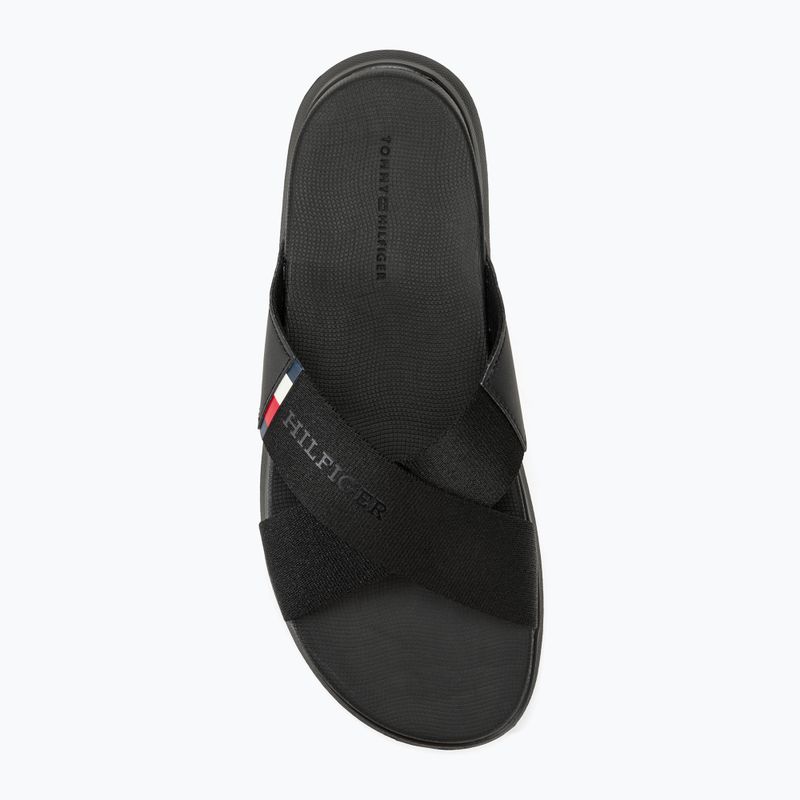 Klapki męskie Tommy Hilfiger Comfort Criss Cross Beach Sandal black 5