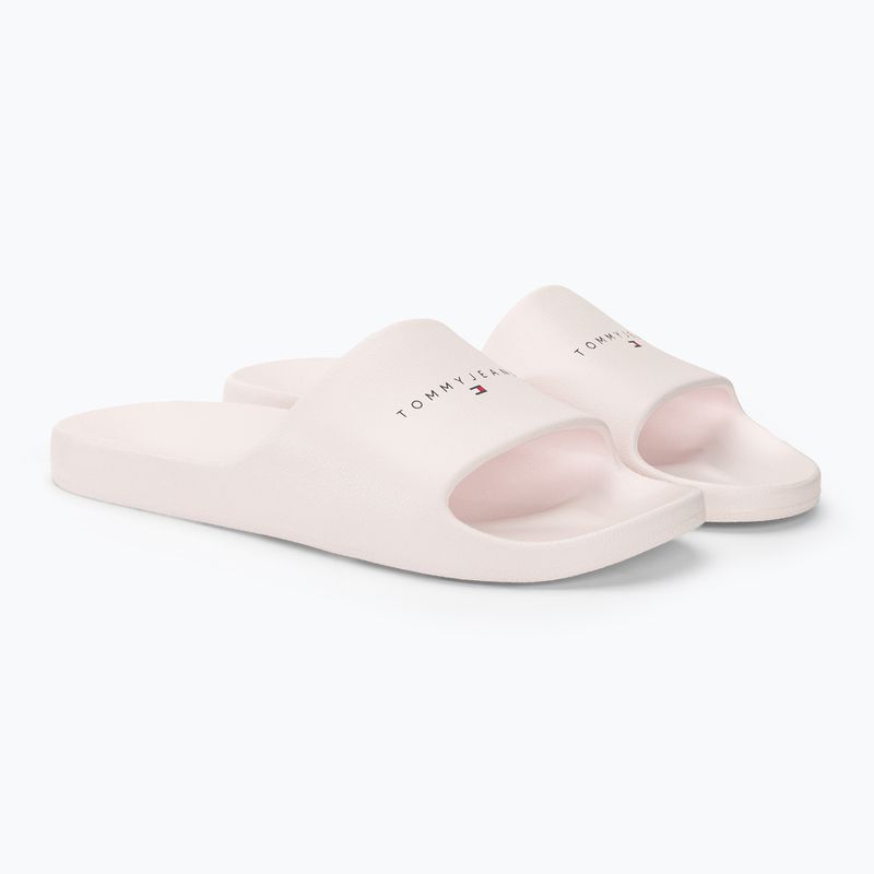 Klapki damskie Tommy Jeans Printed Pu Pool Slide ecru 4
