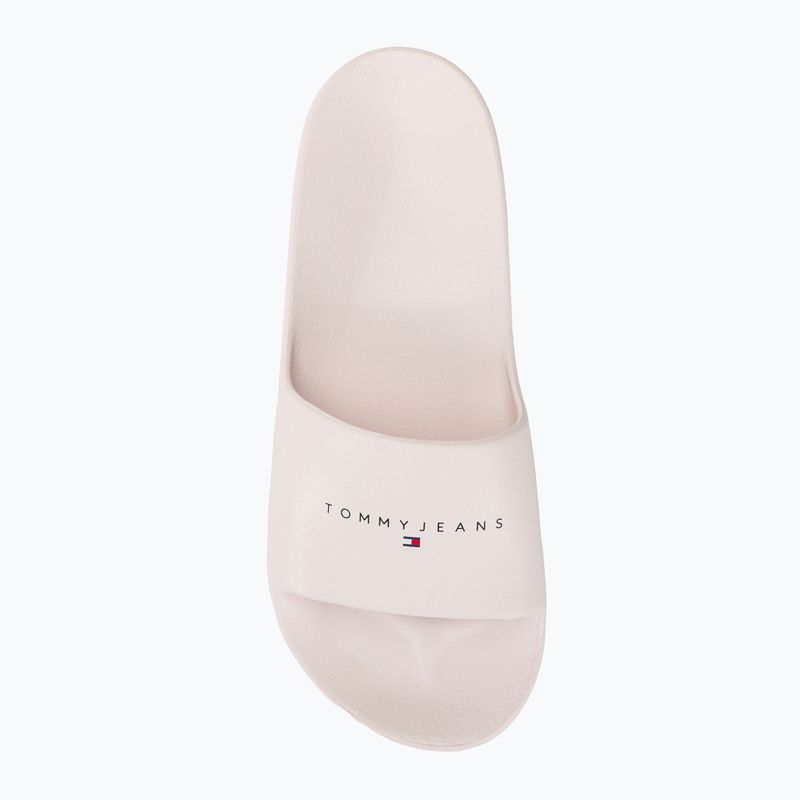 Klapki damskie Tommy Jeans Printed Pu Pool Slide ecru 6
