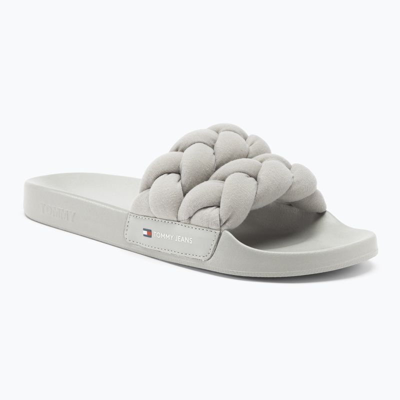 Klapki damskie Tommy Jeans Braided stratus grey