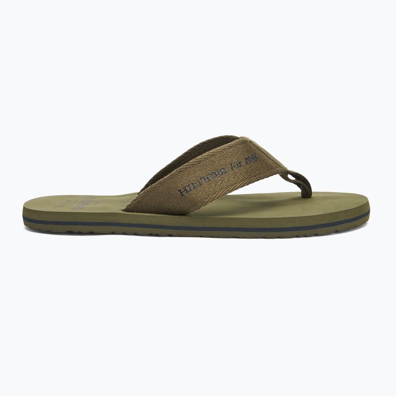 Japonki męskie Tommy Hilfiger 85 Beach Sandal army green 2