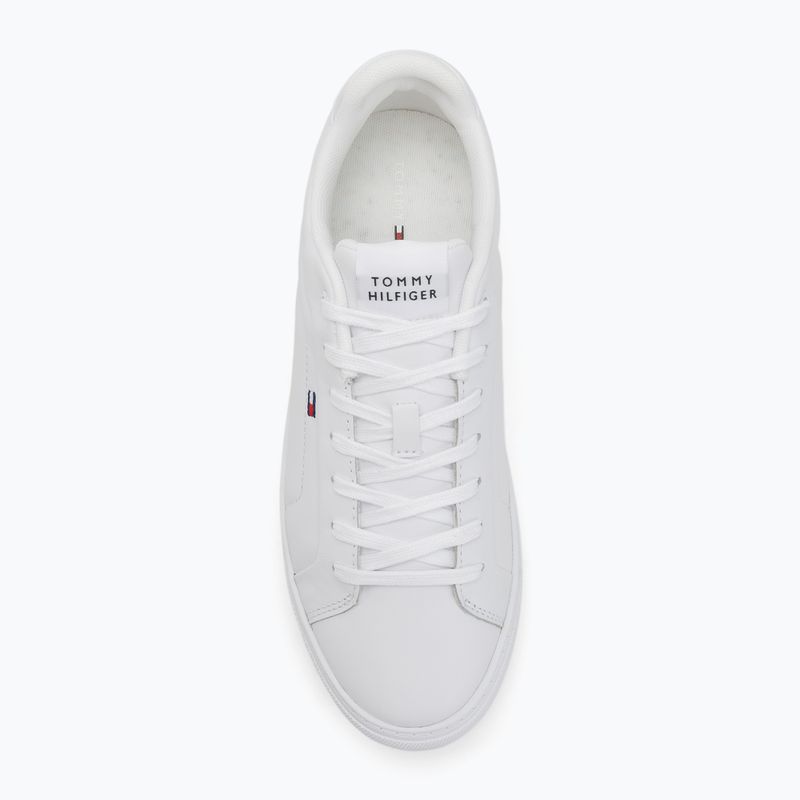 Buty męskie Tommy Hilfiger Icon Court Lth Flag Ess white 5