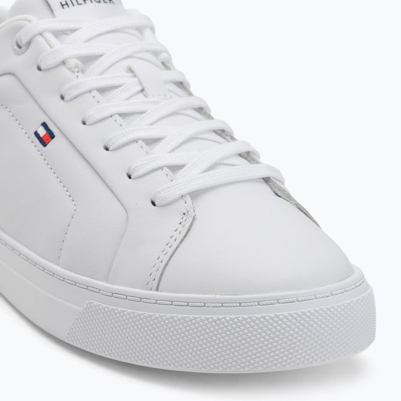 Buty męskie Tommy Hilfiger Icon Court Lth Flag Ess white 7
