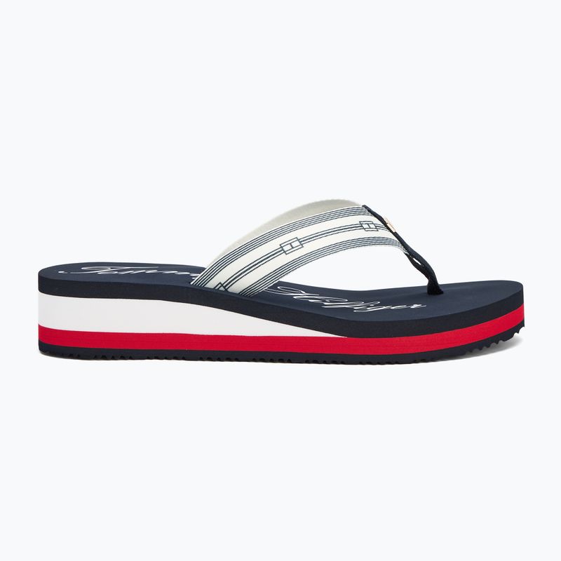 Japonki damskie Tommy Hilfiger Im Th Signature Beach Sandal rwb 2