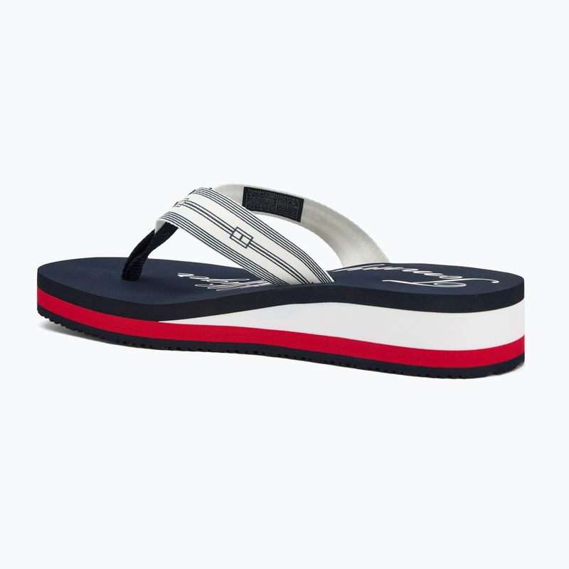 Japonki damskie Tommy Hilfiger Im Th Signature Beach Sandal rwb 3