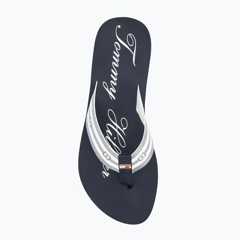 Japonki damskie Tommy Hilfiger Im Th Signature Beach Sandal rwb 5