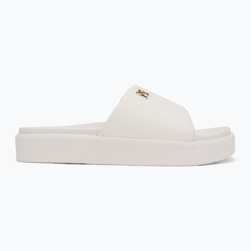 Klapki damskie Tommy Hilfiger Platform Monogram Poolslide ancient white 2