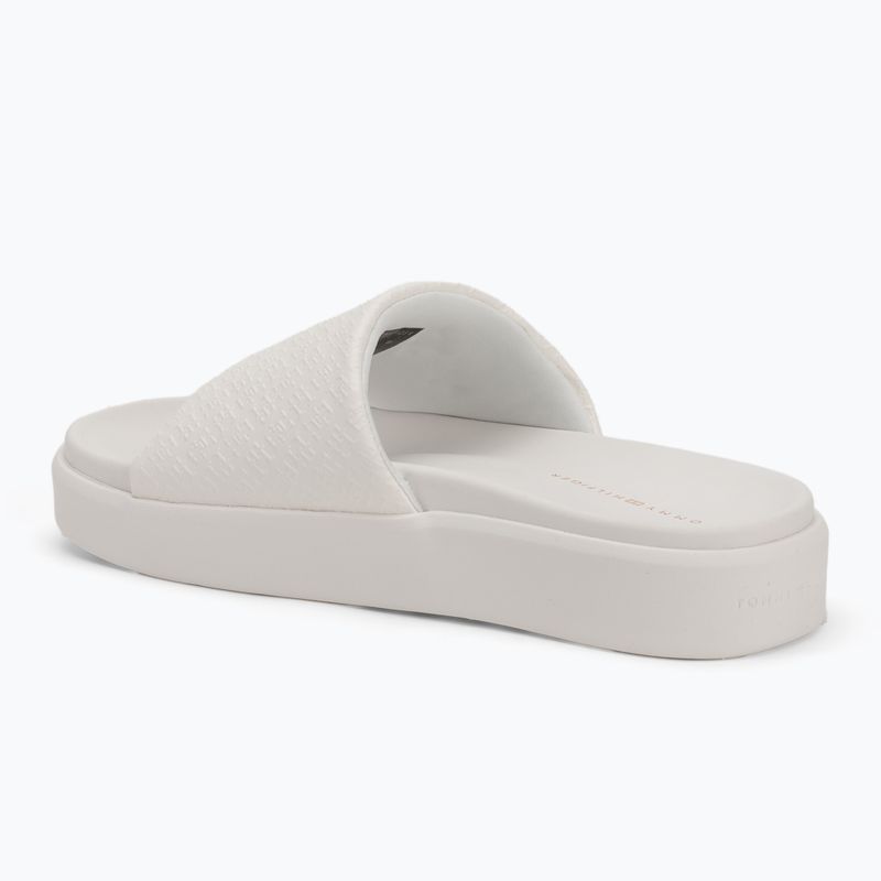 Klapki damskie Tommy Hilfiger Platform Monogram Poolslide ancient white 3
