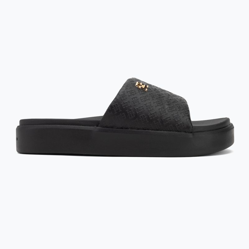 Klapki damskie Tommy Hilfiger Platform Monogram Poolslide black 2