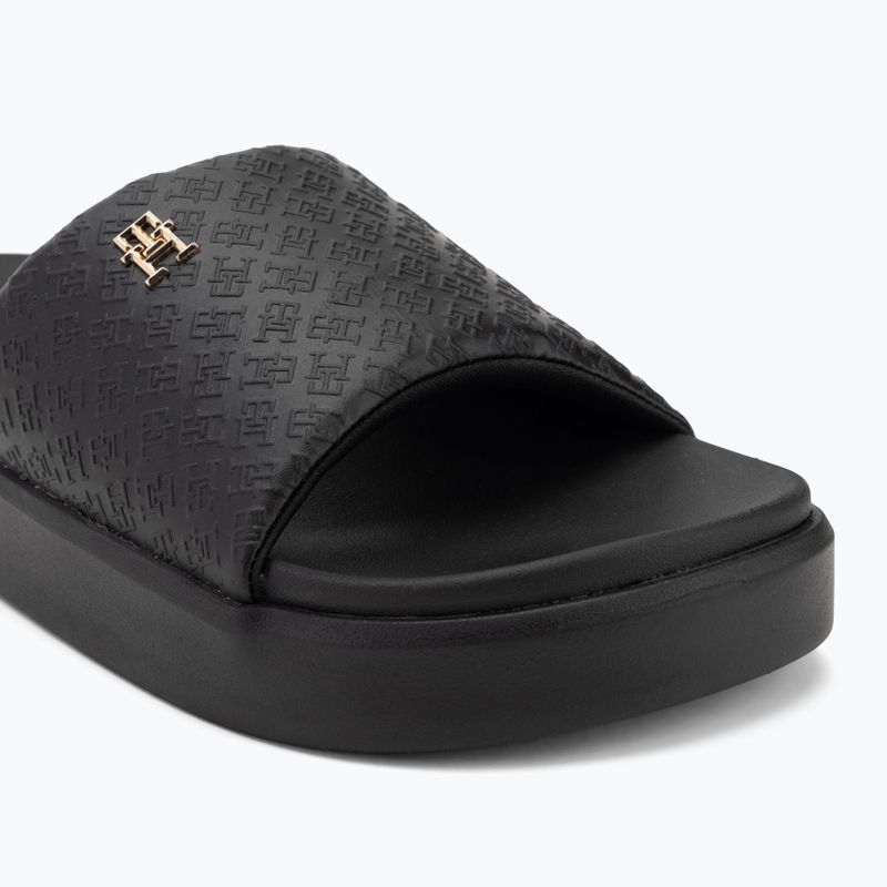 Klapki damskie Tommy Hilfiger Platform Monogram Poolslide black 7
