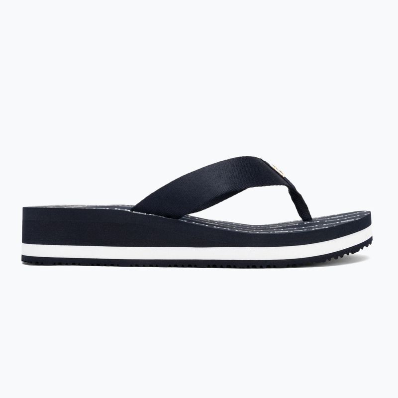 Japonki damskie Tommy Hilfiger Im Th Chainprint Midwedge Sandal space blue 2