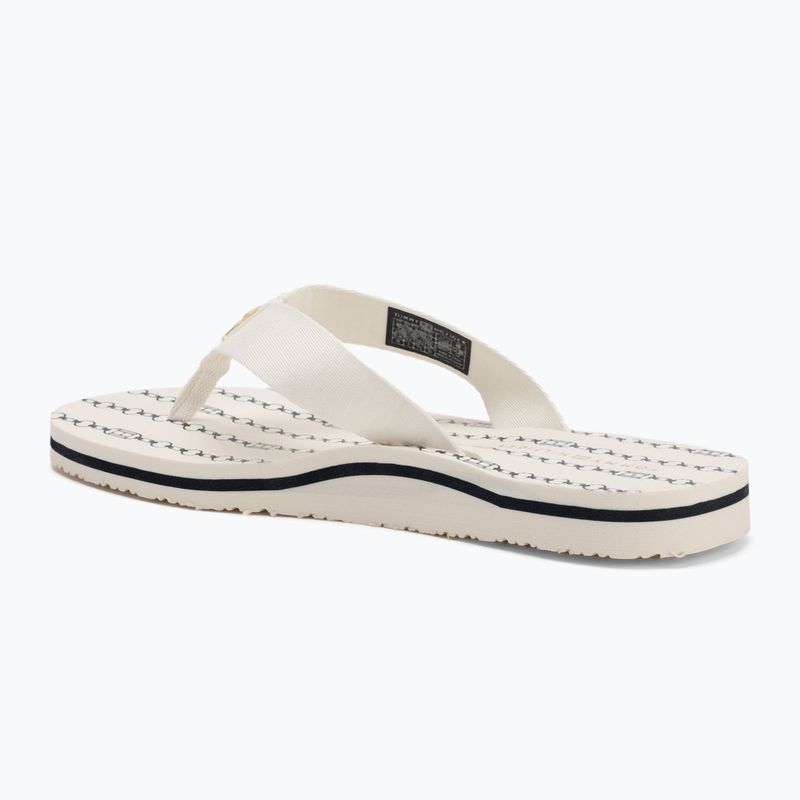 Japonki damskie Tommy Hilfiger Chain Print Beach Sandal ivory 3