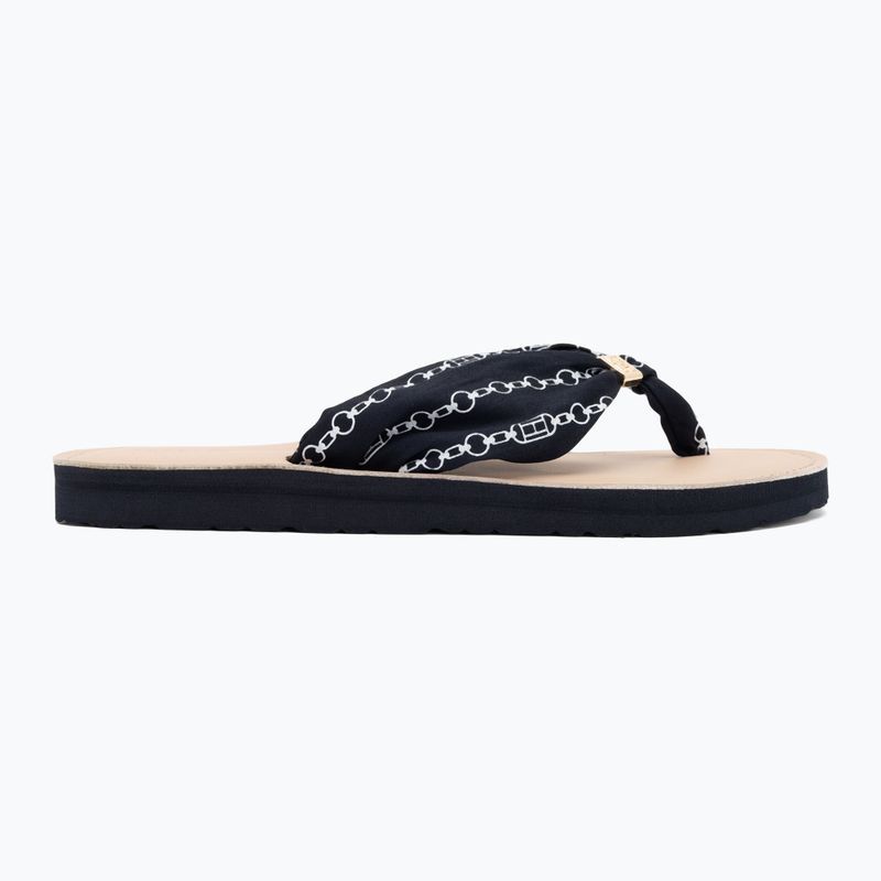 Japonki damskie Tommy Hilfiger Chain Print Elevated Sandal space blue 2