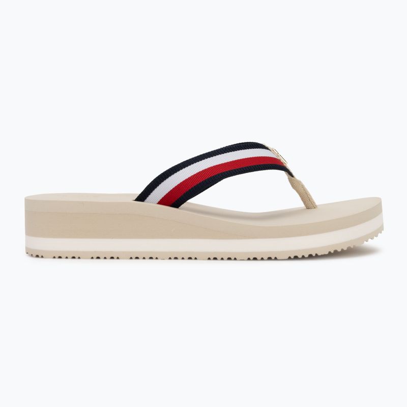 Japonki damskie Tommy Hilfiger Corp Mid Wedge Beach Sandal muslin 2