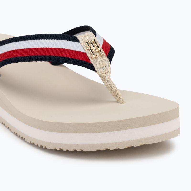 Japonki damskie Tommy Hilfiger Corp Mid Wedge Beach Sandal muslin 7