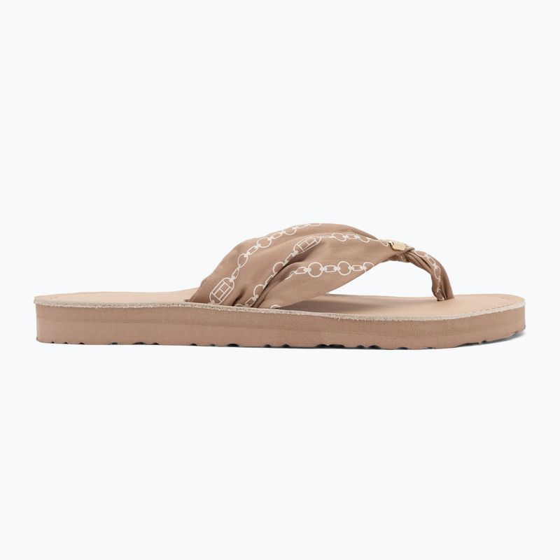Japonki damskie Tommy Hilfiger Chain Print Elevated Sandal claystone 2