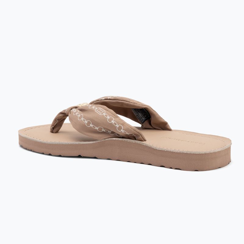 Japonki damskie Tommy Hilfiger Chain Print Elevated Sandal claystone 3