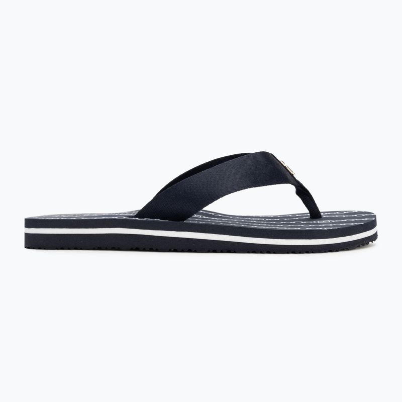 Japonki damskie Tommy Hilfiger Chain Print Beach Sandal space blue 2