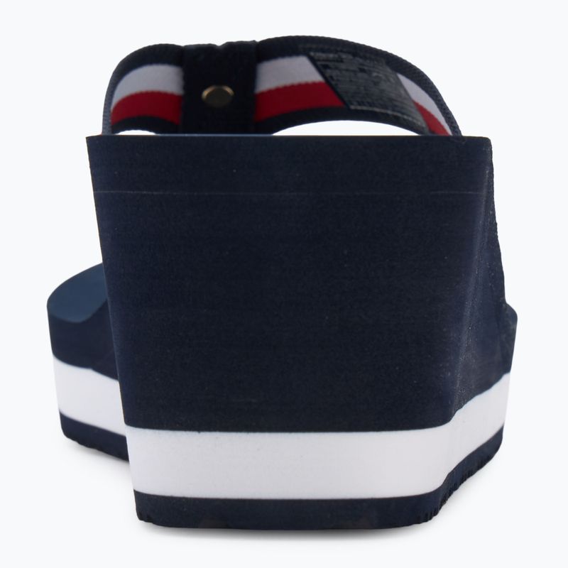 Japonki damskie Tommy Hilfiger Corporate Wedge Beach Sandal space blue 6