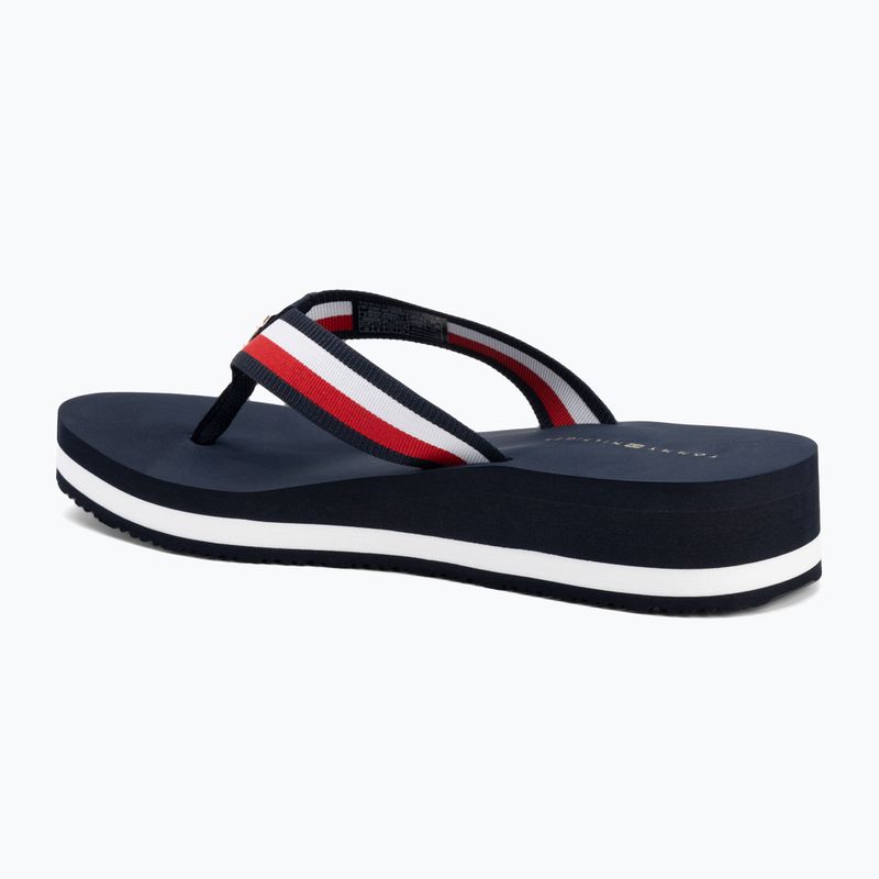 Japonki damskie Tommy Hilfiger Corp Mid Wedge Beach Sandal space blue 3
