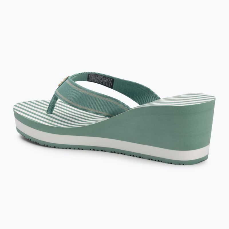 Japonki damskie Tommy Hilfiger Stripes Wedge Beach Sandal charming green 3