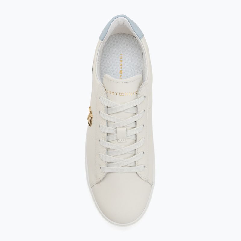 Buty damskie Tommy Hilfiger Platform Court ecru/breezy blue 5
