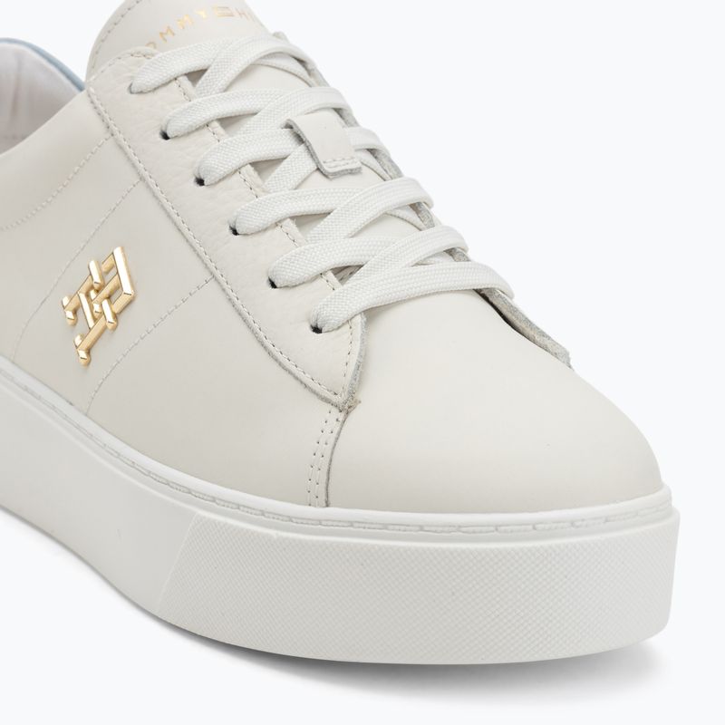 Buty damskie Tommy Hilfiger Platform Court ecru/breezy blue 7