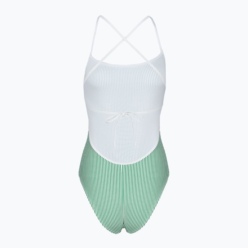 Strój kąpielowy jednoczęściowy damski Tommy Hilfiger Straight One Piece seersucker radiant green/white 2