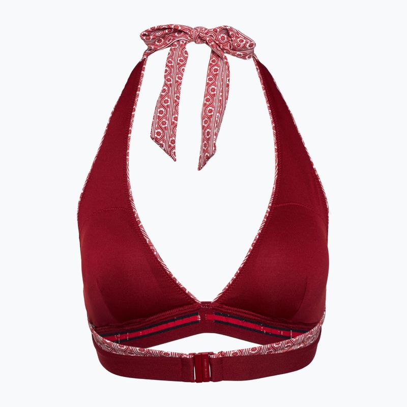Góra od stroju kąpielowego Tommy Hilfiger Halter Rp Print floral stripe regatta red 2