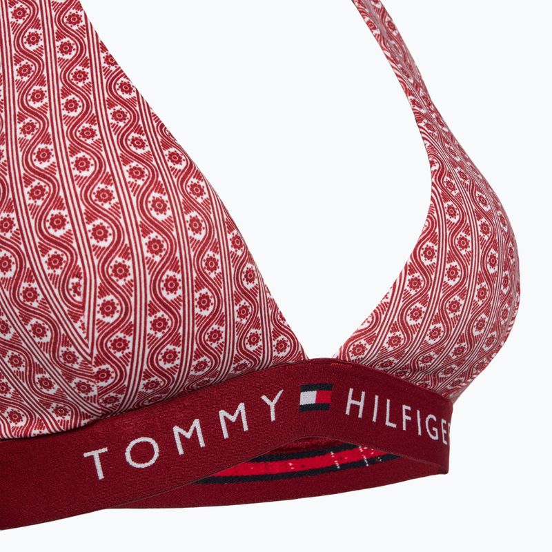 Góra od stroju kąpielowego Tommy Hilfiger Halter Rp Print floral stripe regatta red 3
