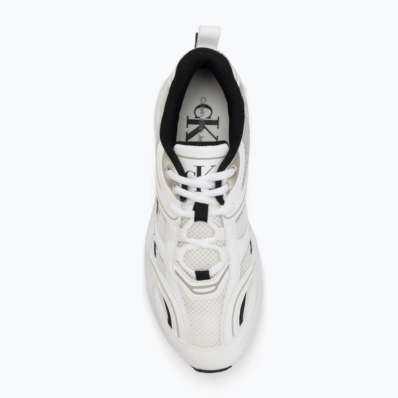 Buty damskie Calvin Klein YW0YW01807 Retro Tennis Mesh Ml bright white/black 5