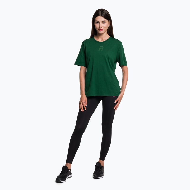 Koszulka damska Tommy Hilfiger Regular Th Monogram green 2