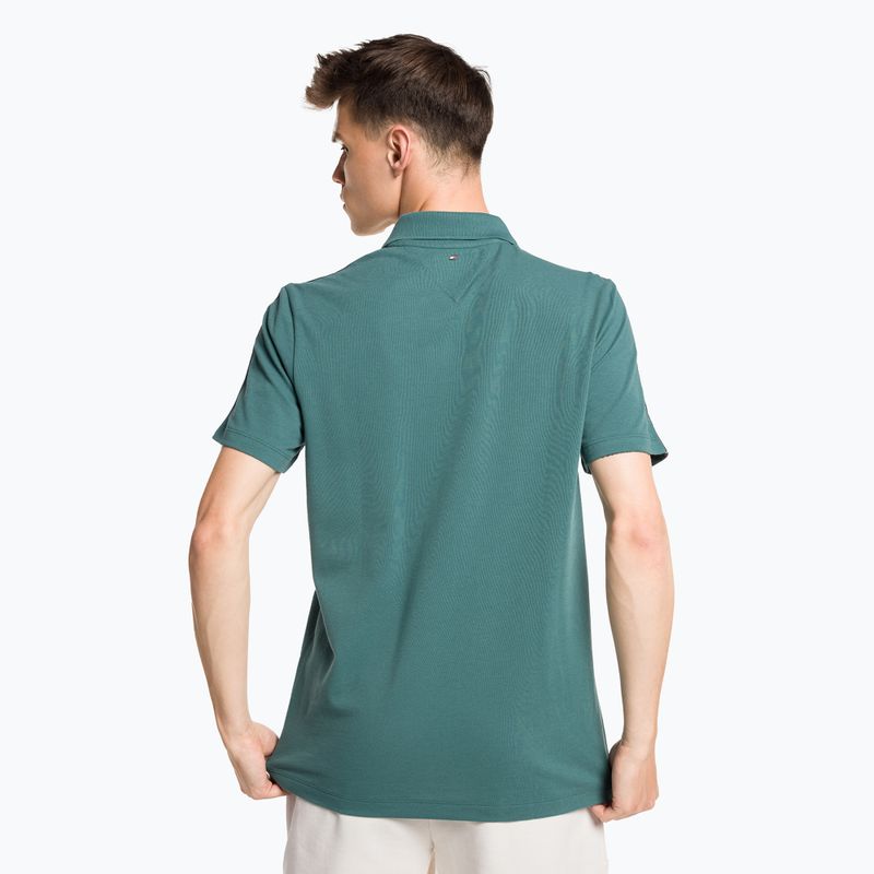 Koszulka męska Tommy Hilfiger Textured Tape Polo green 3