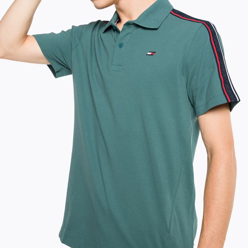 Koszulka męska Tommy Hilfiger Textured Tape Polo green 4