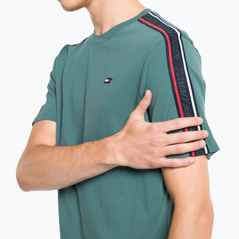 Koszulka męska Tommy Hilfiger Textured Tape green 4