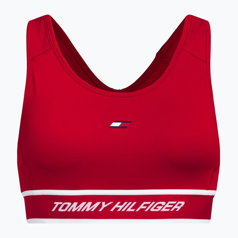 Biustonosz treningowy Tommy Hilfiger Mid Int Tape Racer Back red 5